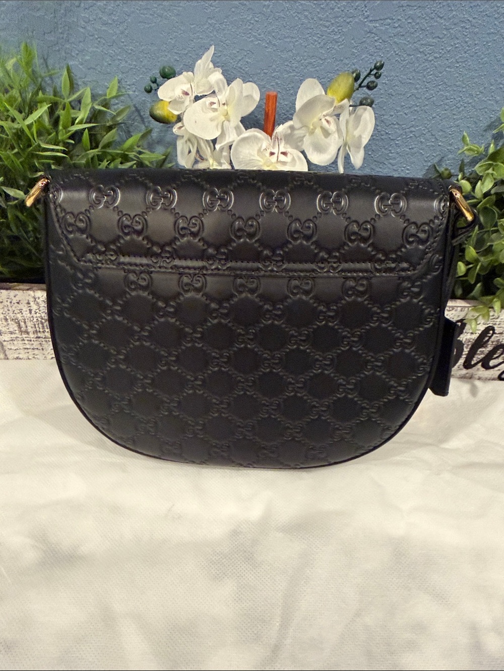 Authentic GUCCI Guccissima Padlock Leather Crossbody/Shoulder Bag - Picture 12 of 13